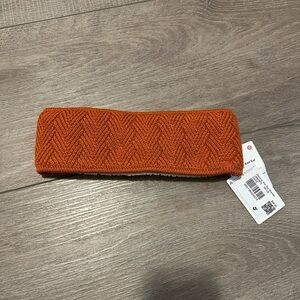 Lululemon Chevron Knit Ear Warmer in Canyon Orange